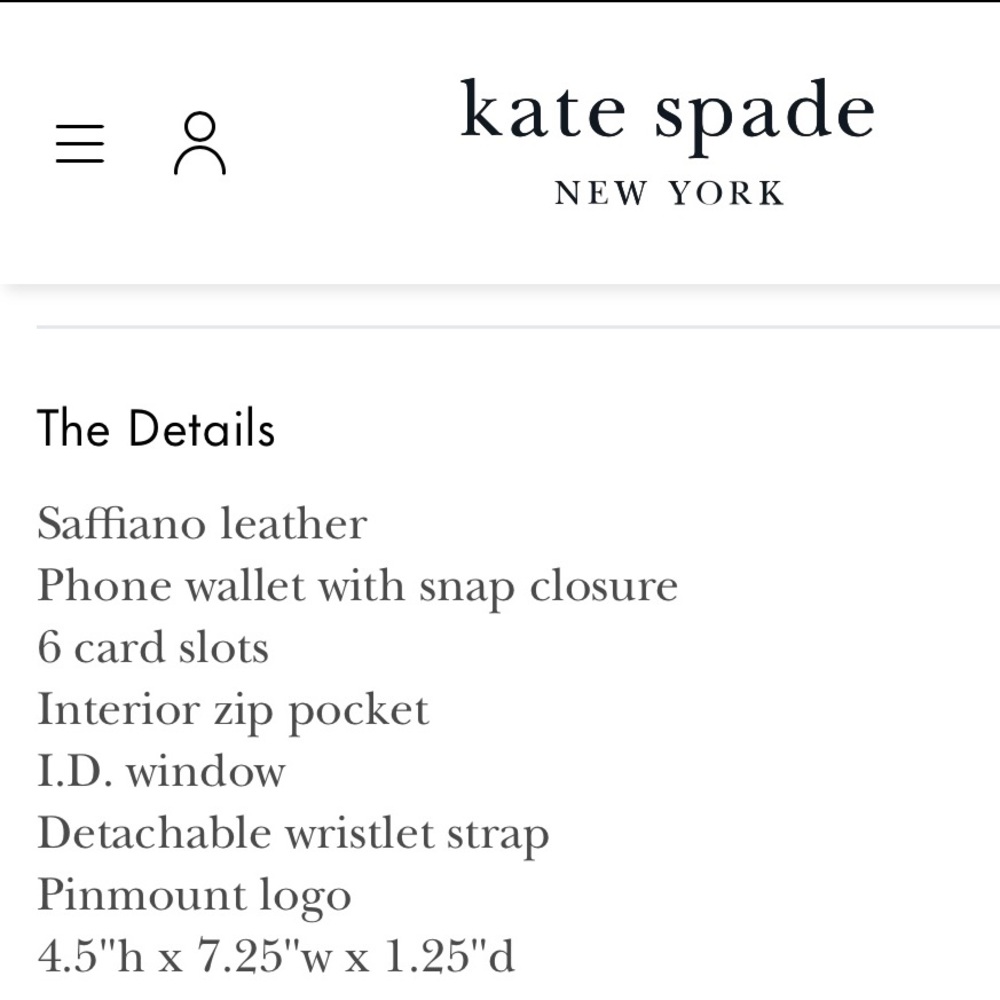 ๐ Kate Spade leather clutch wallet - Picture 8 of 11